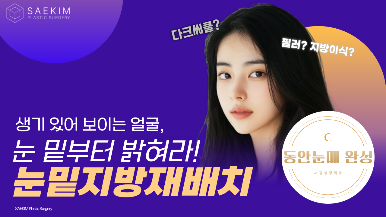 눈밑지방재배치는 젊을수록 효과가 좋습니다!! 동안눈매 완성의 모든 것｜눈밑지방재배치