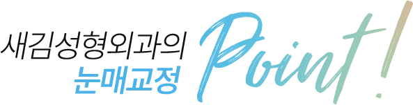 새김성형외과의 눈매교정 point