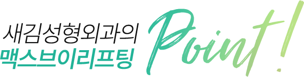 새김성형외과의 맥스브이리프팅 point